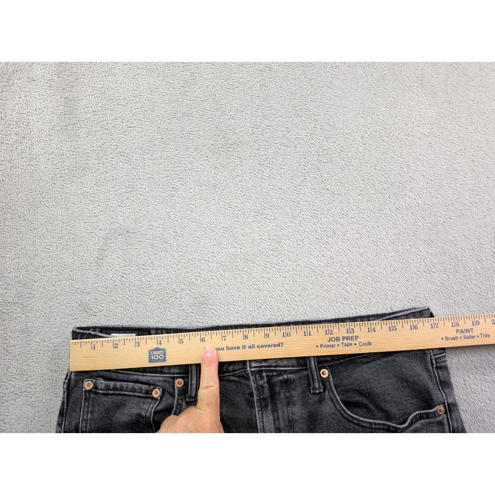 American Eagle Flex Straight Leg Jeans Mens 34x32 Washed Black Denim 5-Pocket